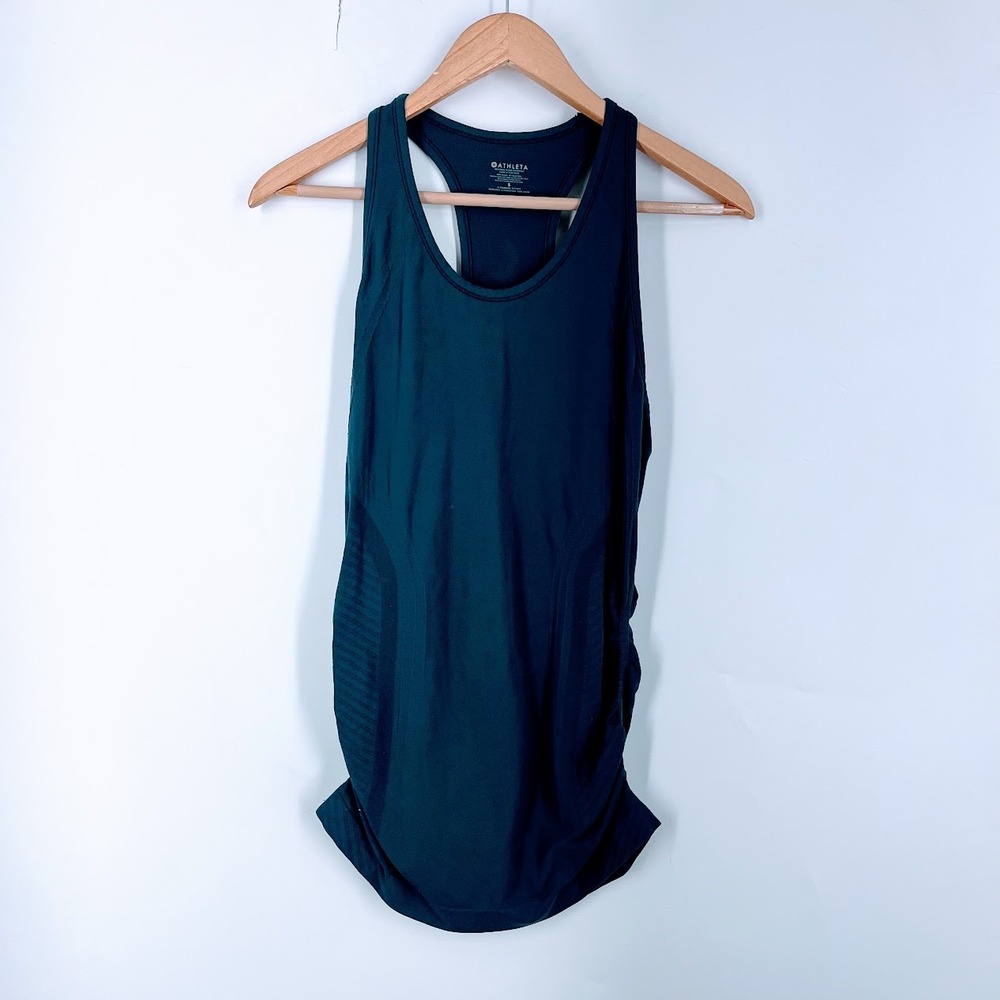 Athleta Renew Racerback Tank Top Teal Blue Seamless Activewear S 150988162
